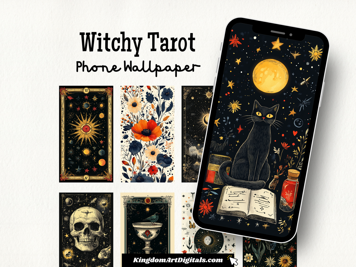 Mystic Witchy Tarot Phone Wallpapers