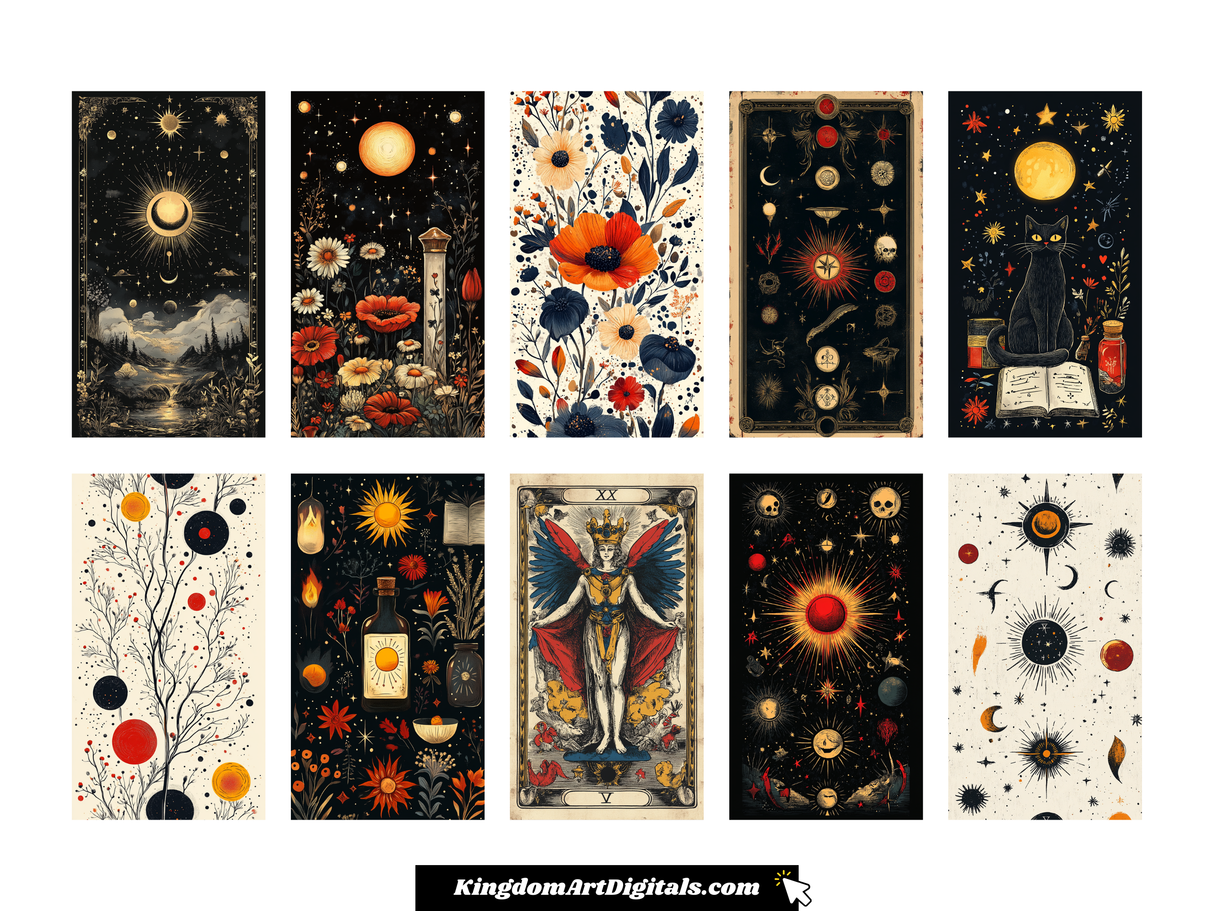 Mystic Witchy Tarot Phone Wallpapers