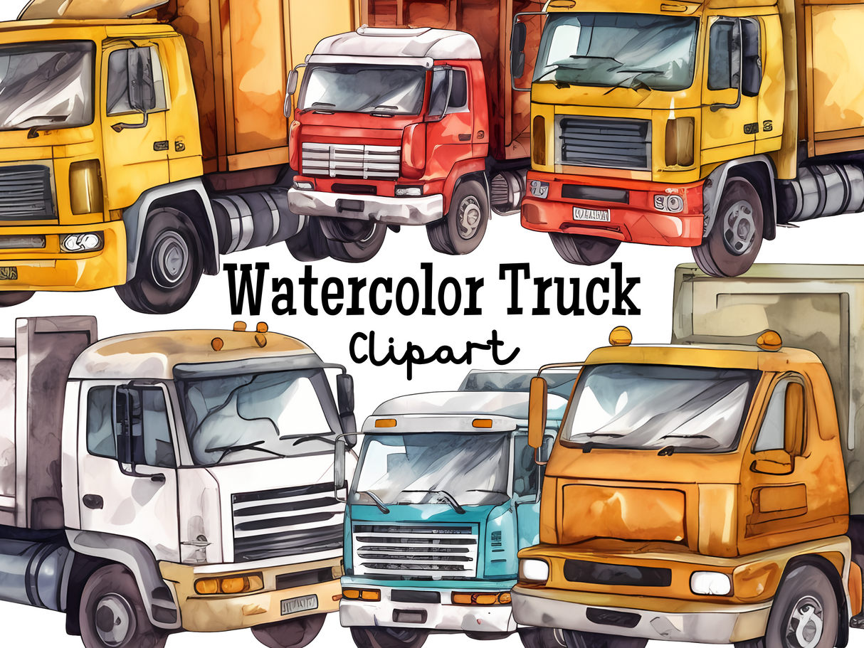 Truck Clipart Set PNG