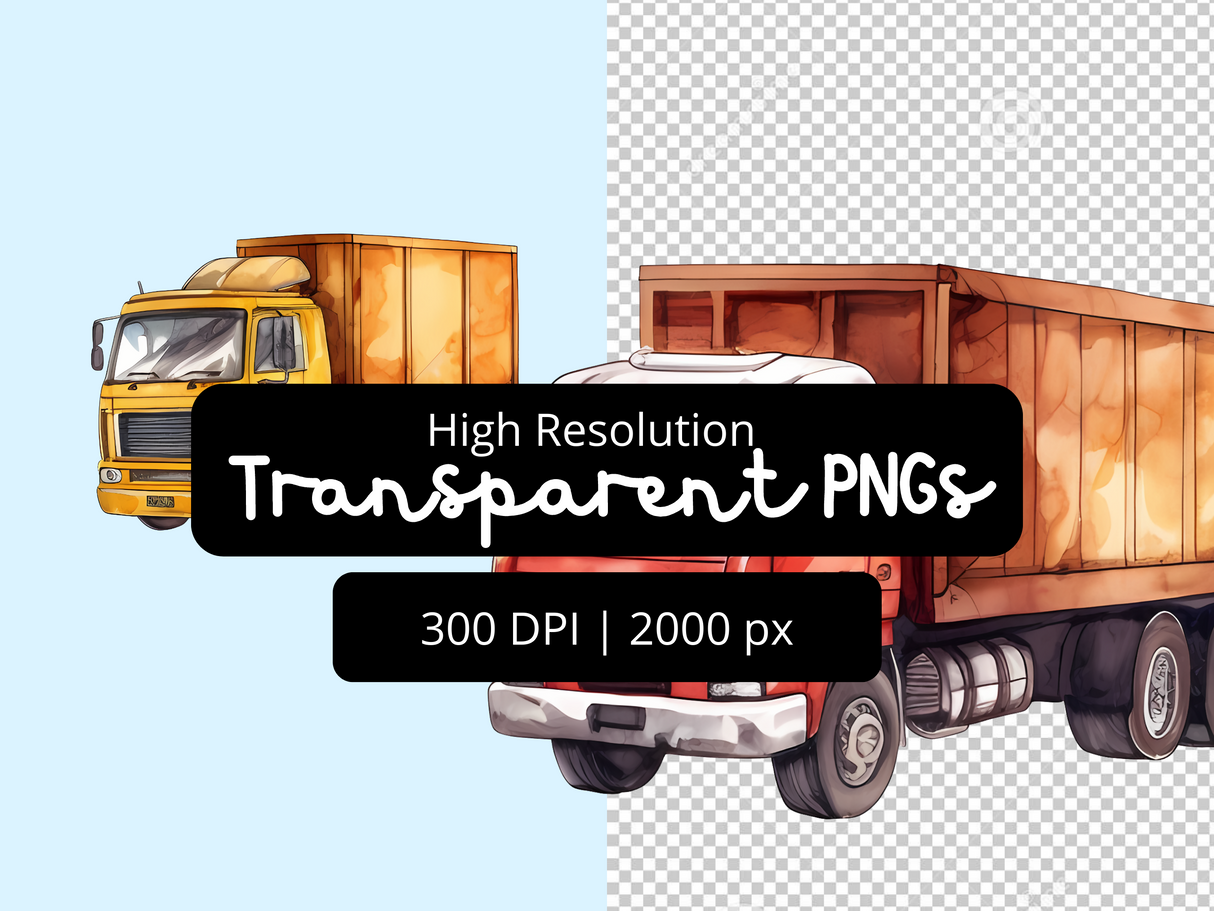 Truck Clipart Set PNG