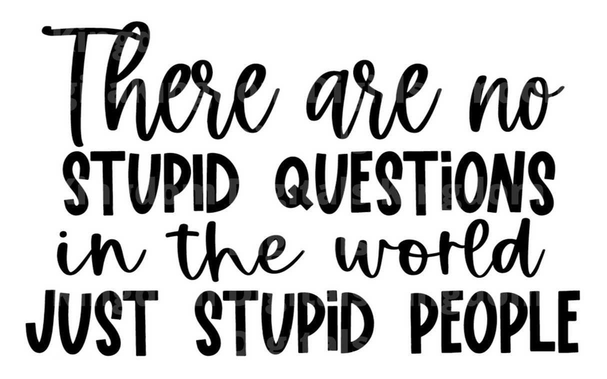 There are No Stupid Questions Just Stupid People SVG Cut File