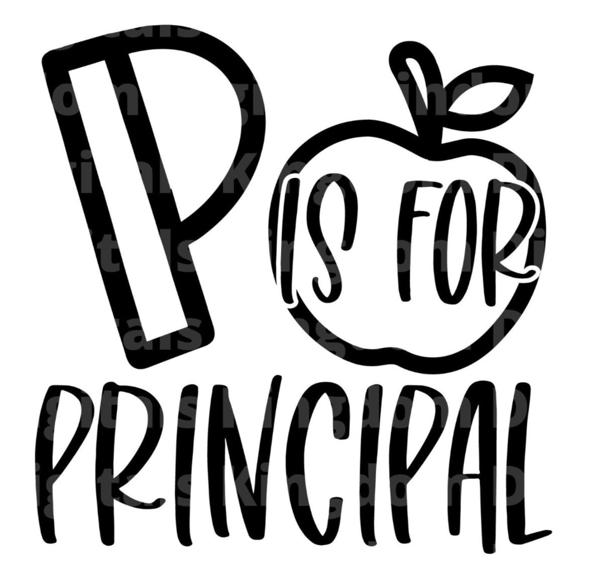 P is for Principal SVG Cut File