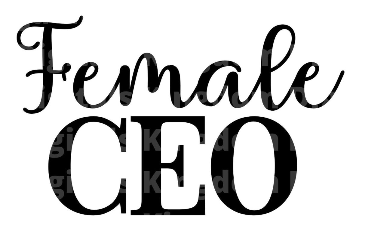Female CEO SVG Cut File