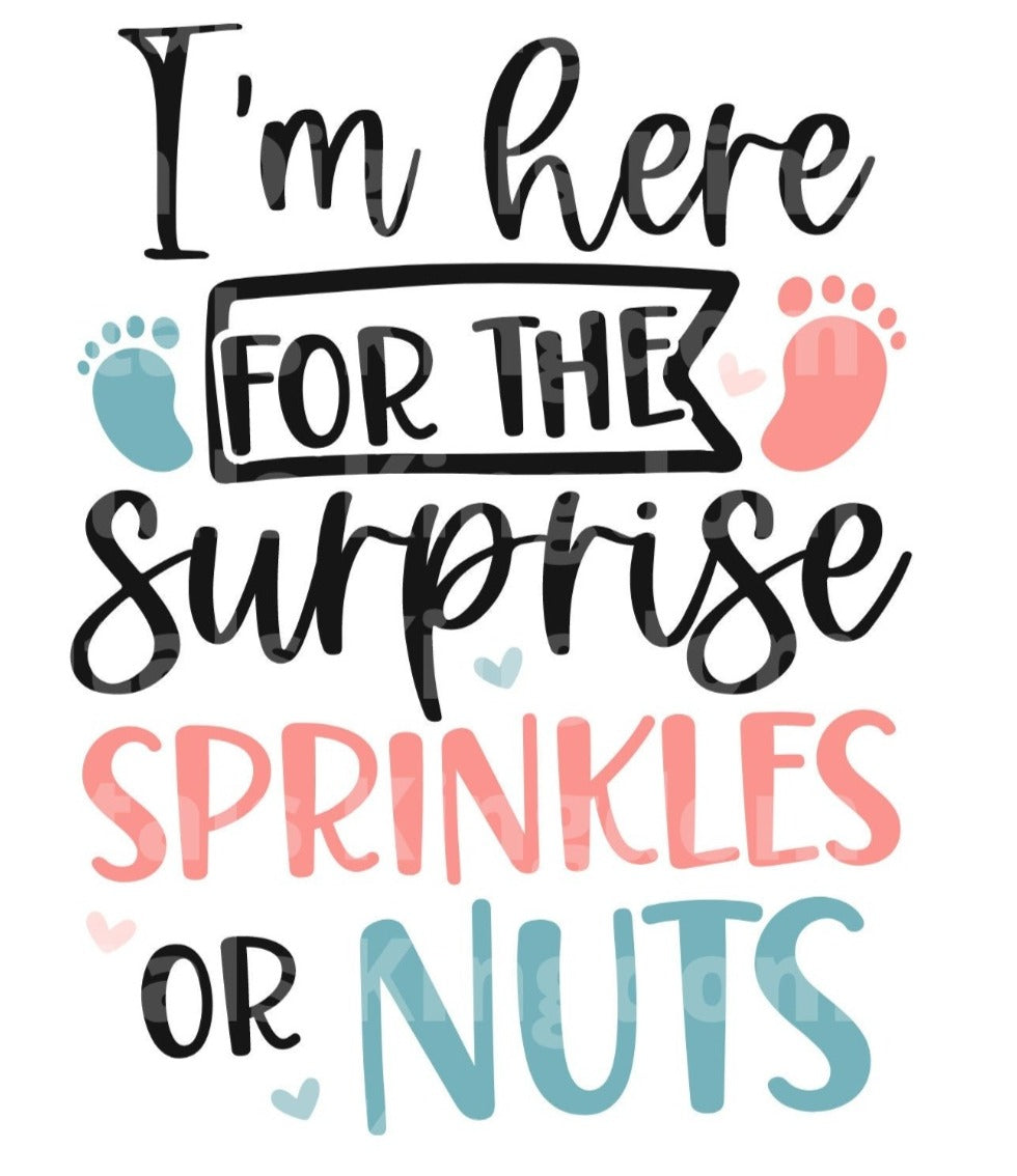 Im Here For The Surprise Sprinkles or Nuts SVG Cut File