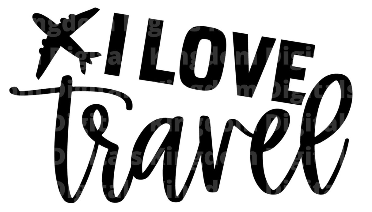 I Love Travel SVG Cut File
