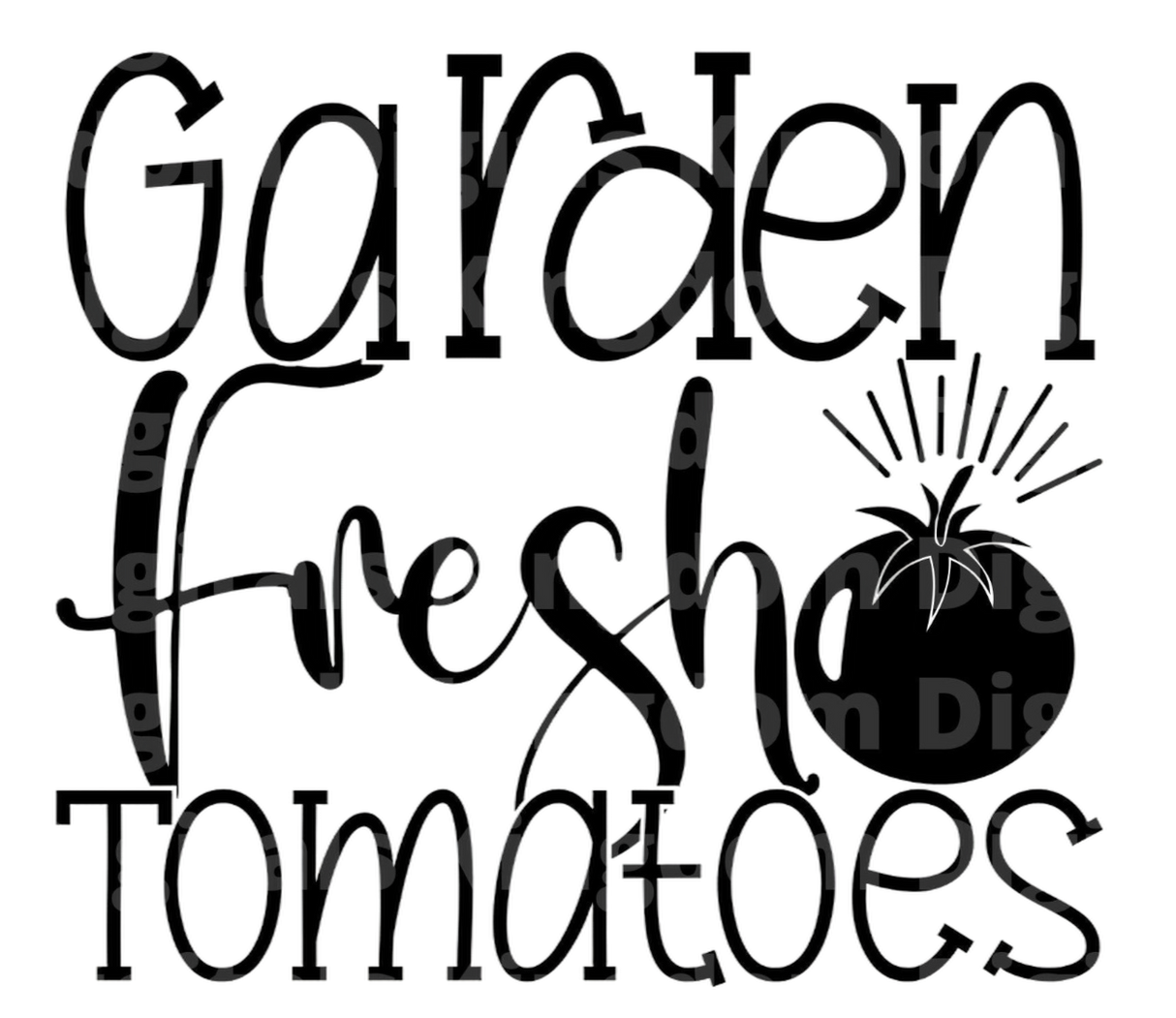 Garden Fresh Tomatoes SVG Cut File