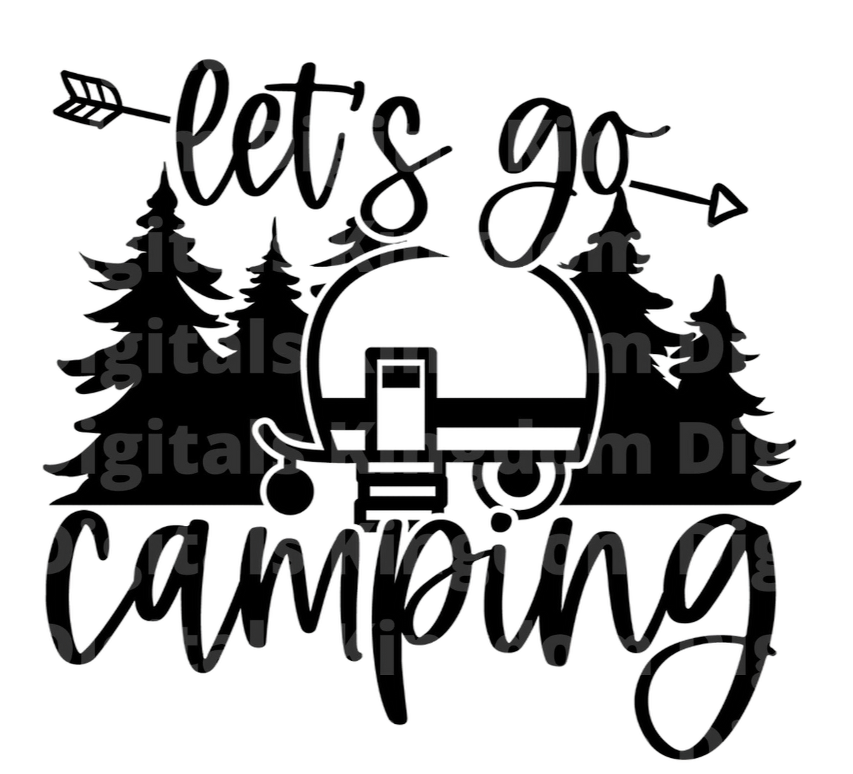 Lets Go Camping SVG Cut File