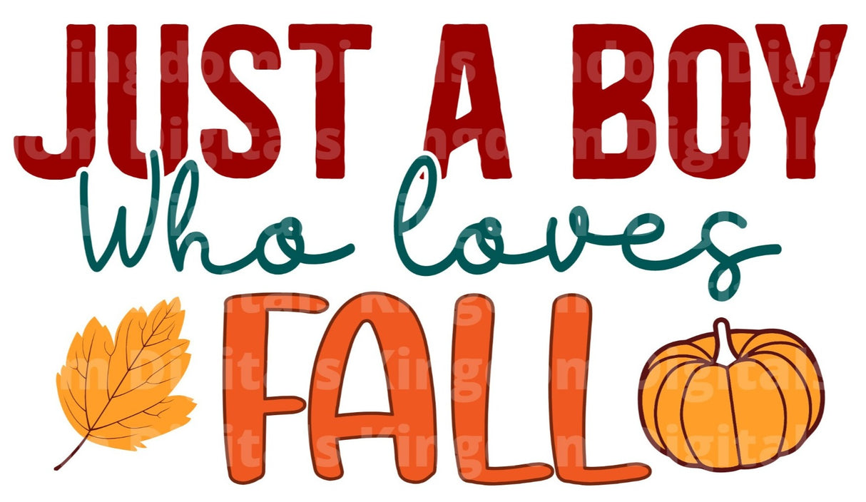 Just a boy who loves fall SVG Cut File