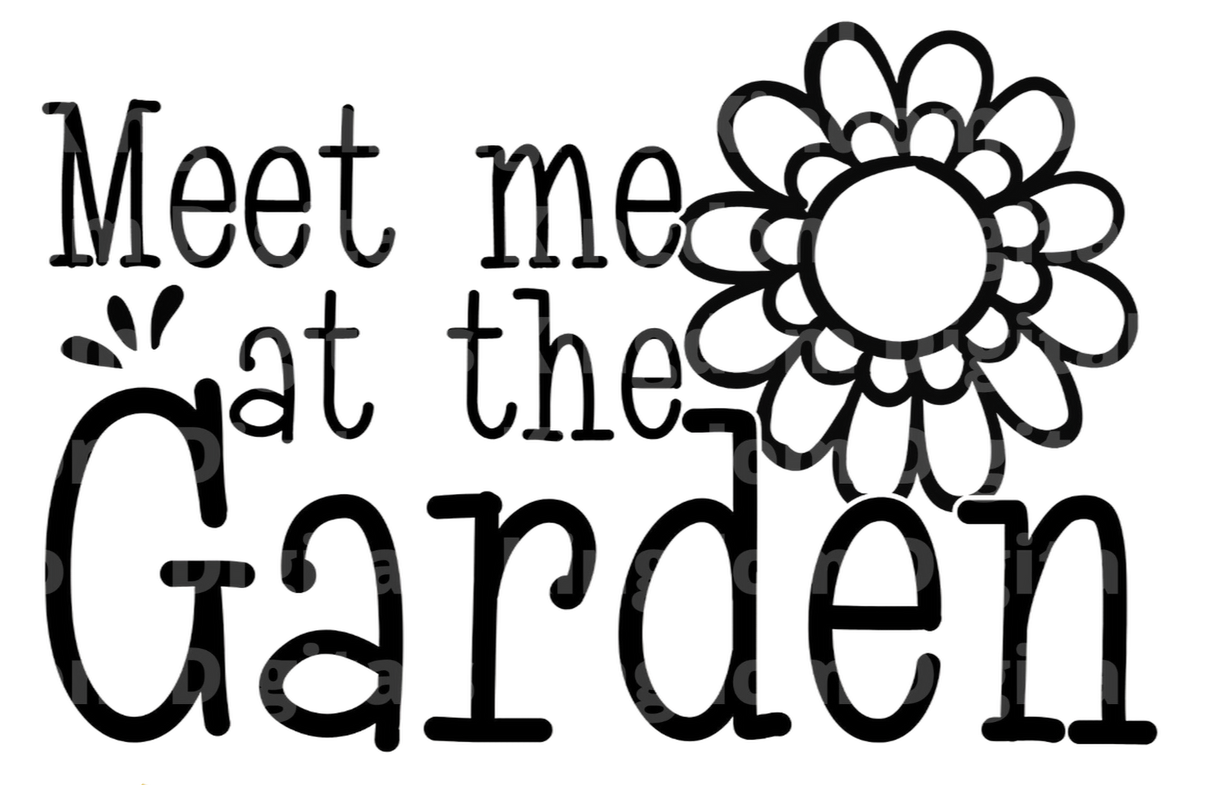Meet me in the Garden SVG Cut File