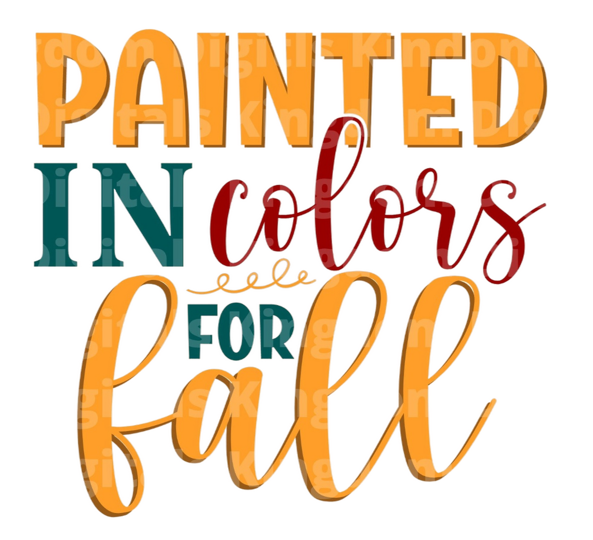 Painted in colors for fall SVG Cut File