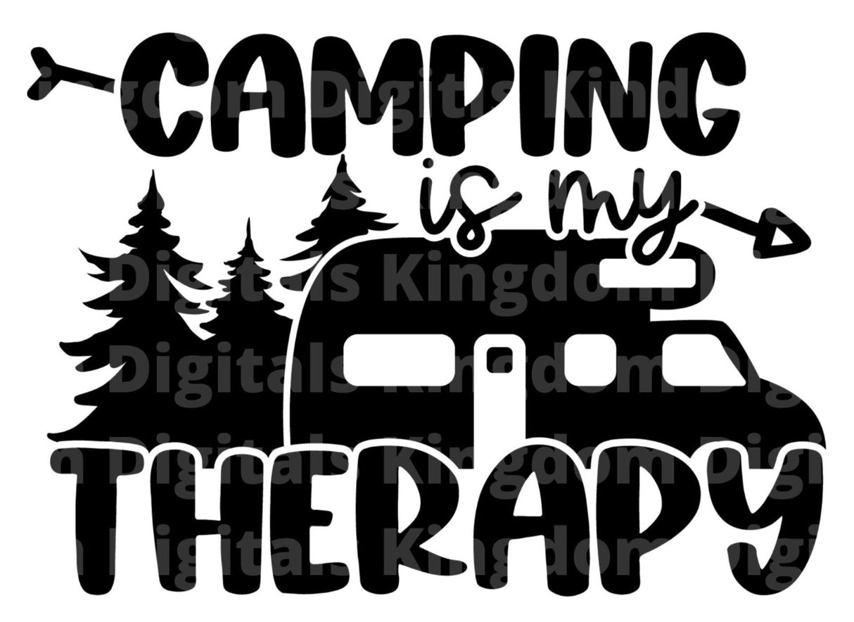 Camping is my Therapy SVG Cut File