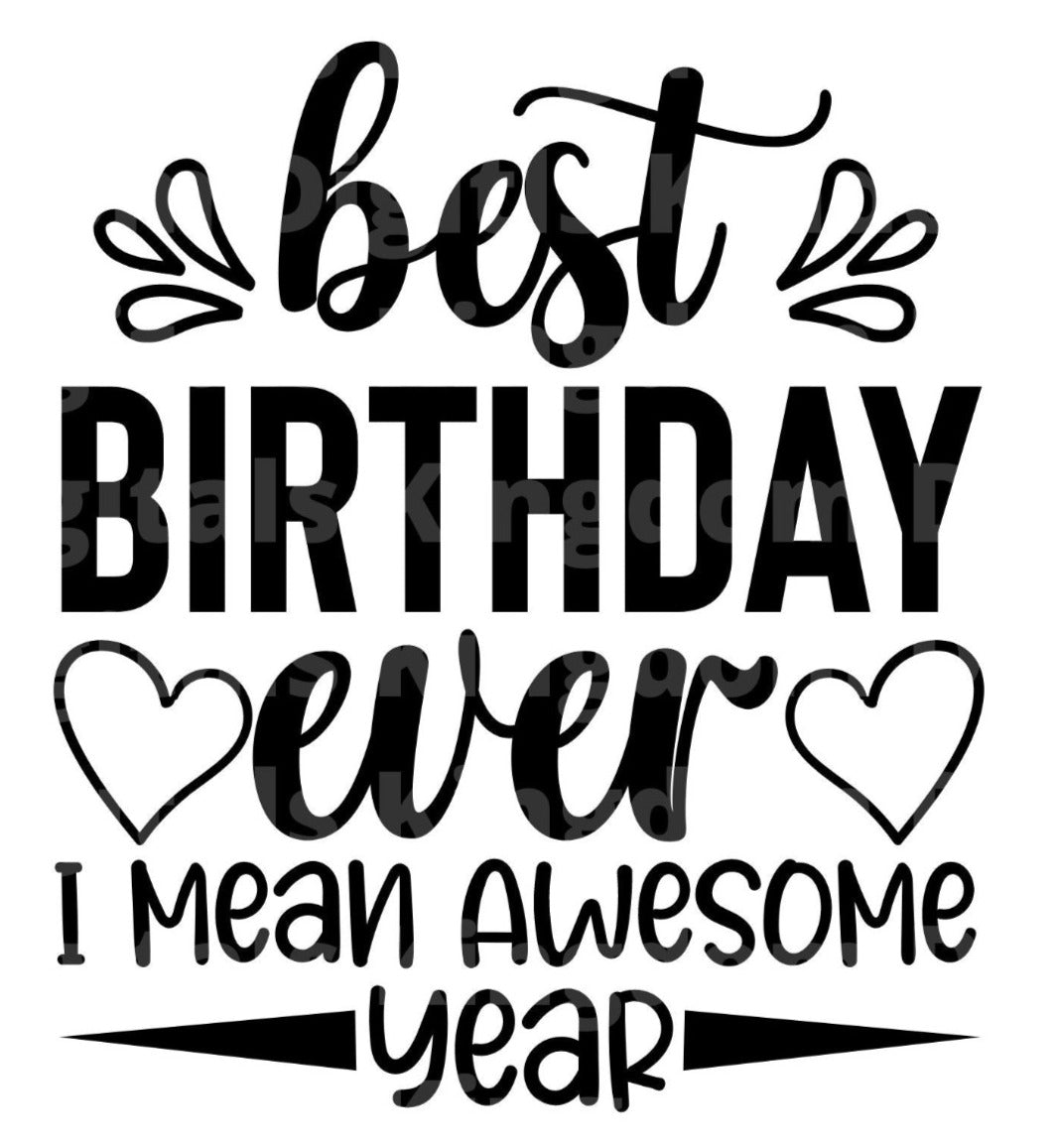 Best Birthday Ever SVG Cut File