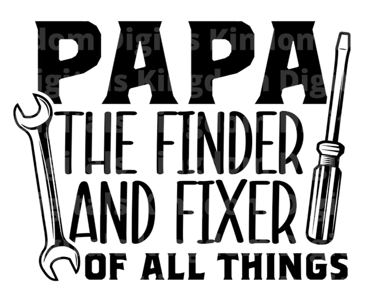 Papa The Finder & Fixer SVG Cut File
