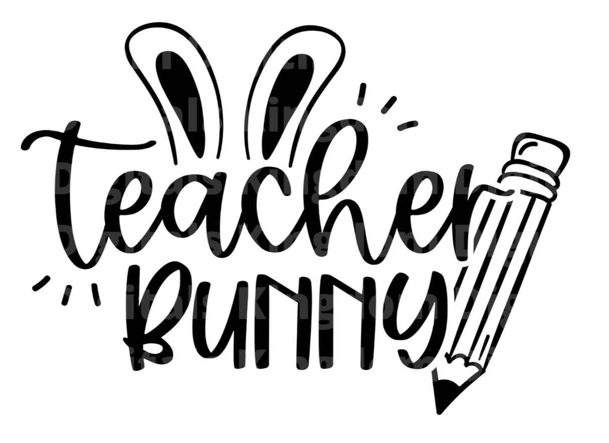 Teacher Bunny SVG Cut File
