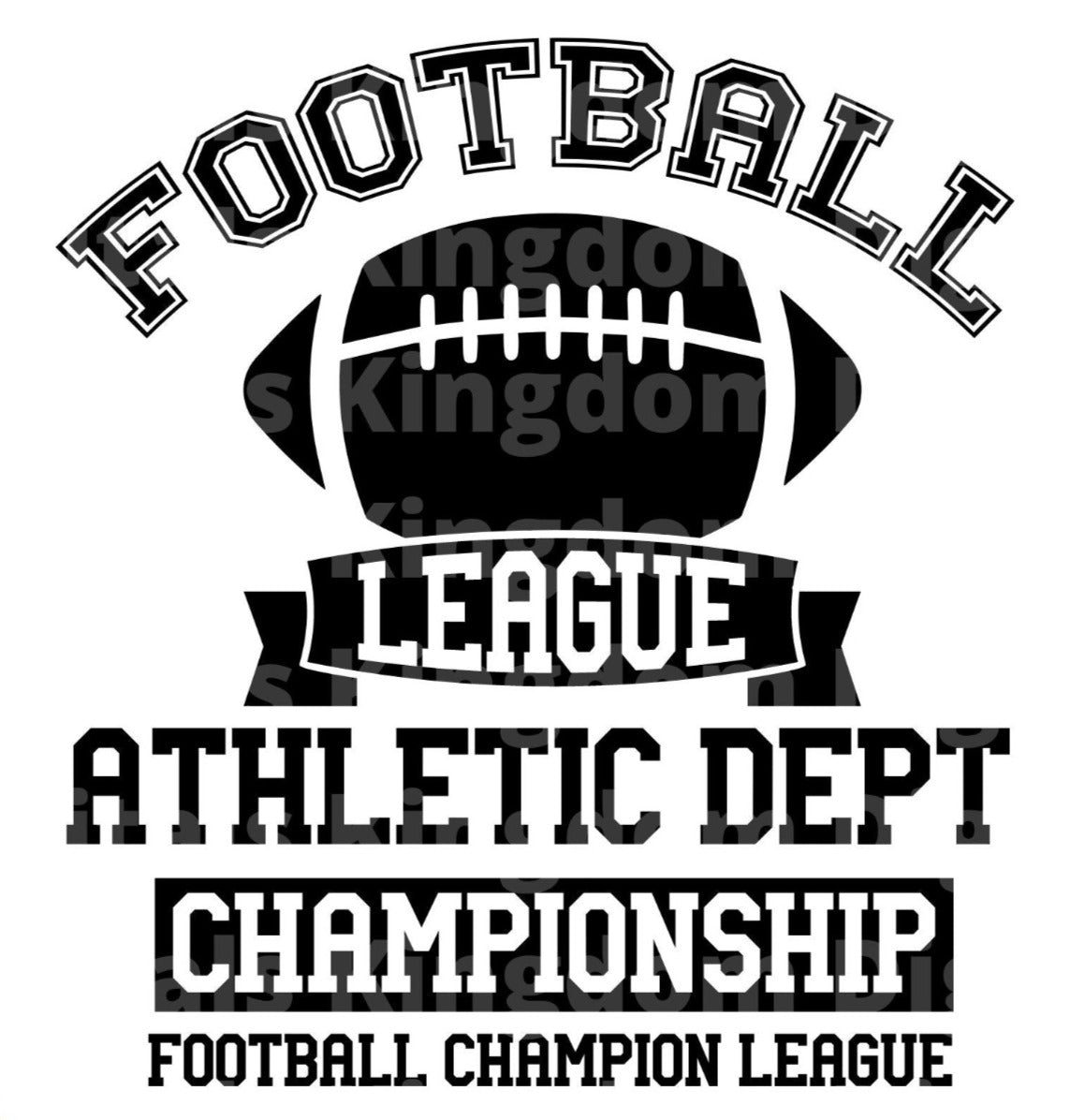 Football League Athletic Dept Championship SVG Cut File