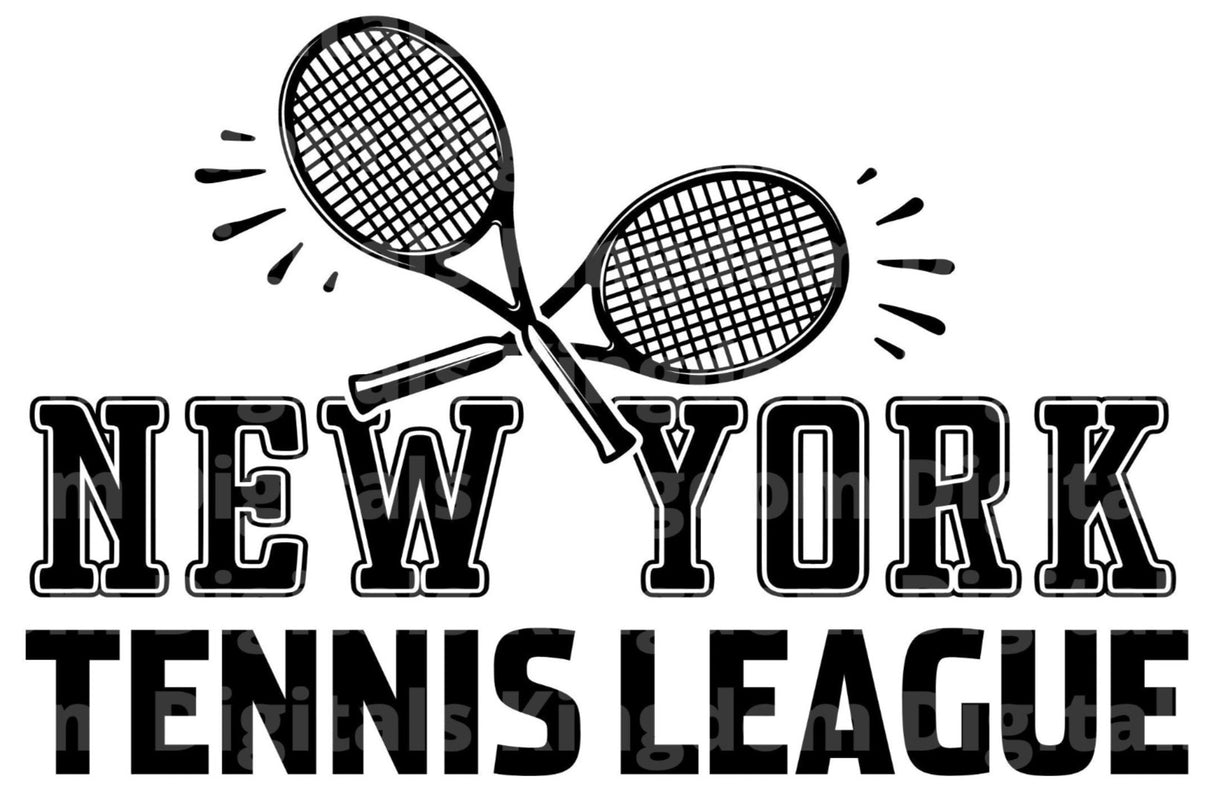 New York Tennis League SVG Cut File