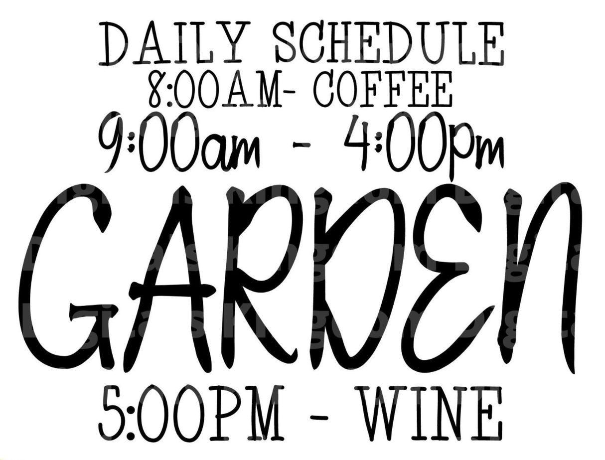 Gardening Schedule SVG Cut File