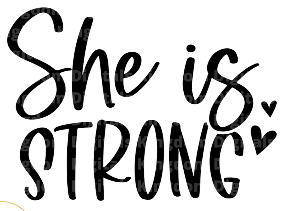 She Is Strong SVG Cut File