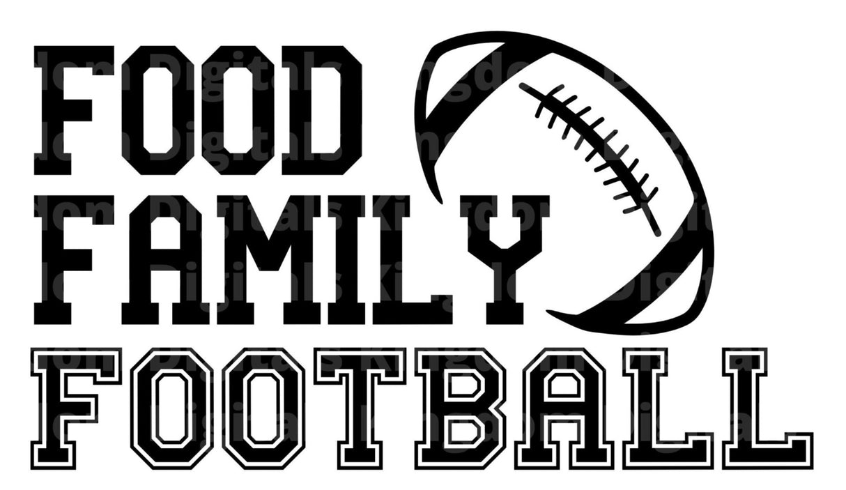 Food Family Football SVG Cut File