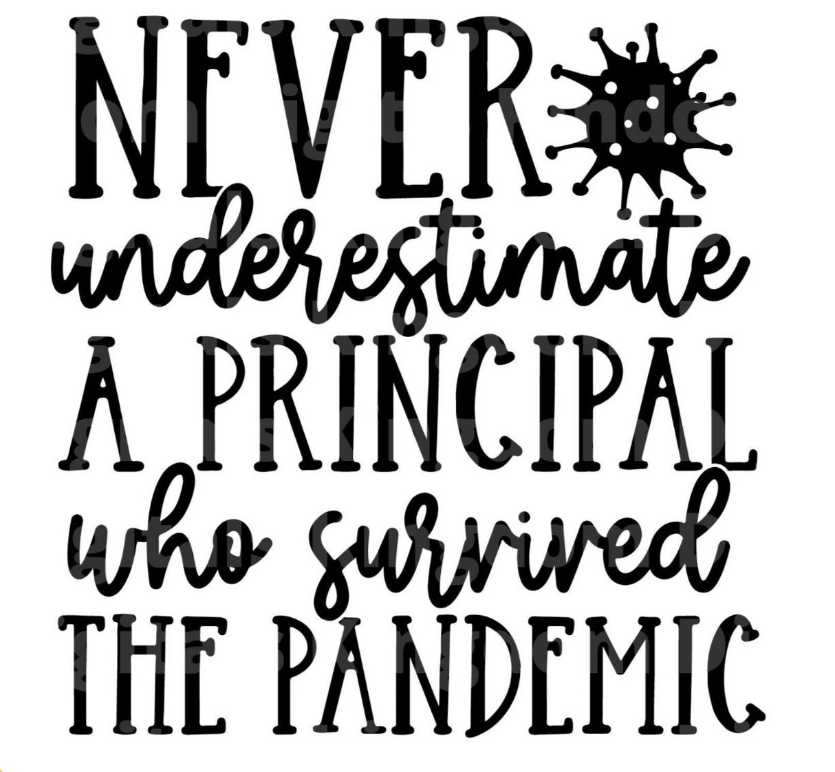 Never Underestimate a Principal Who survived the Pandemic SVG Cut File