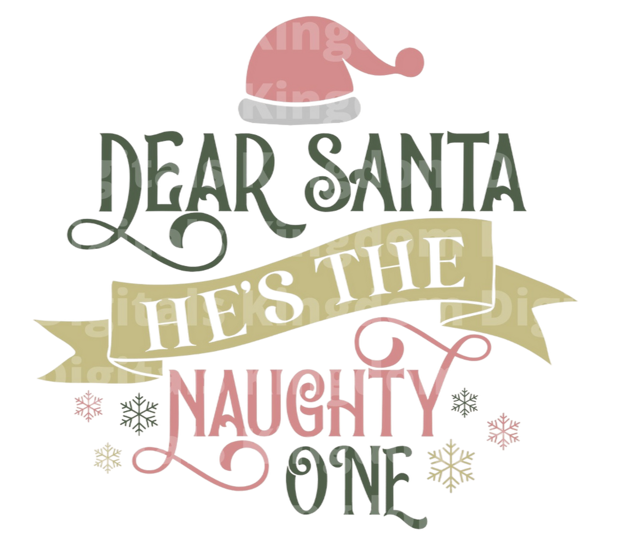Dear Santa Hes the Naughty One SVG Cut File