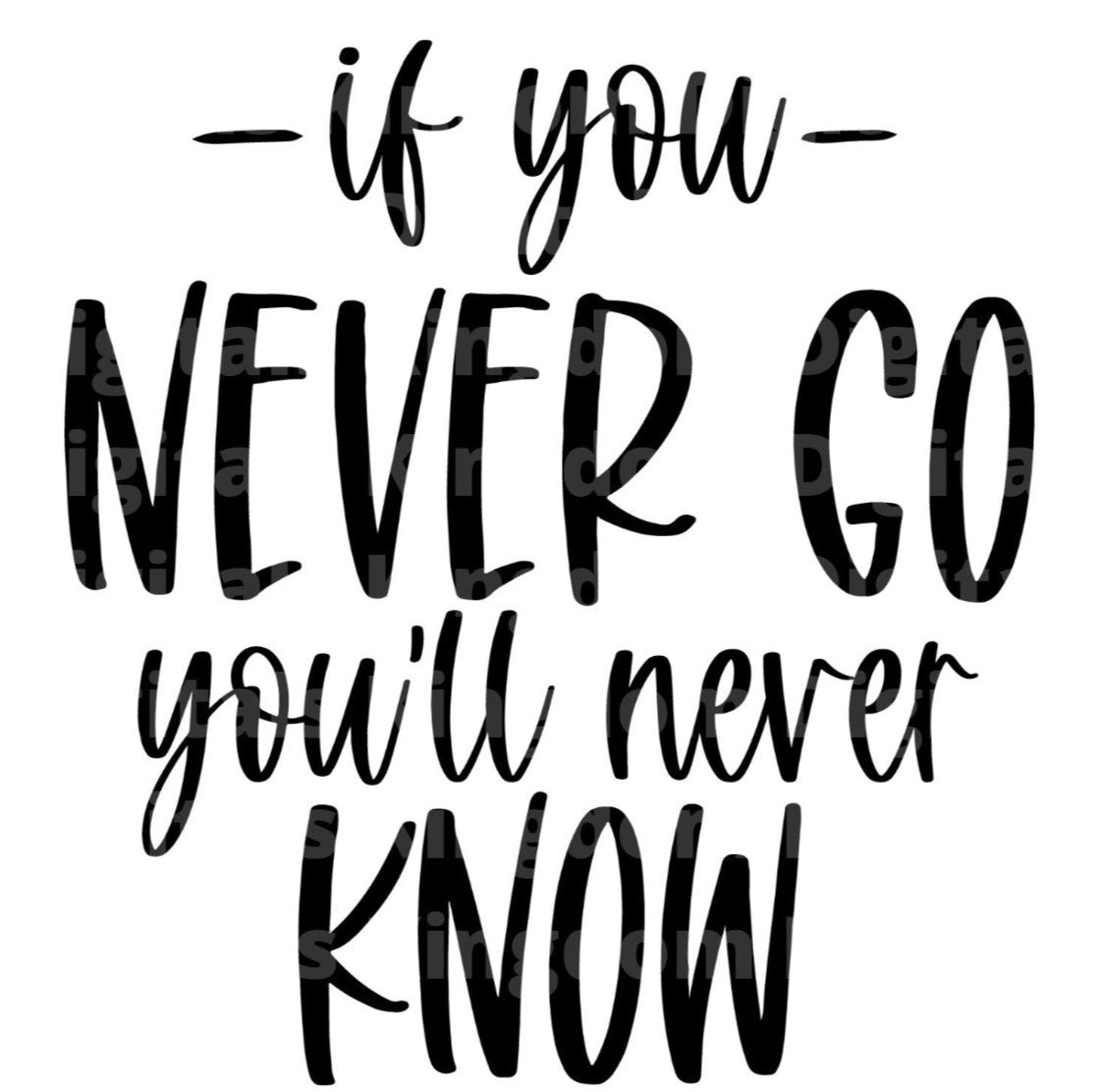 If you Never go You'll Never Know SVG Cut File