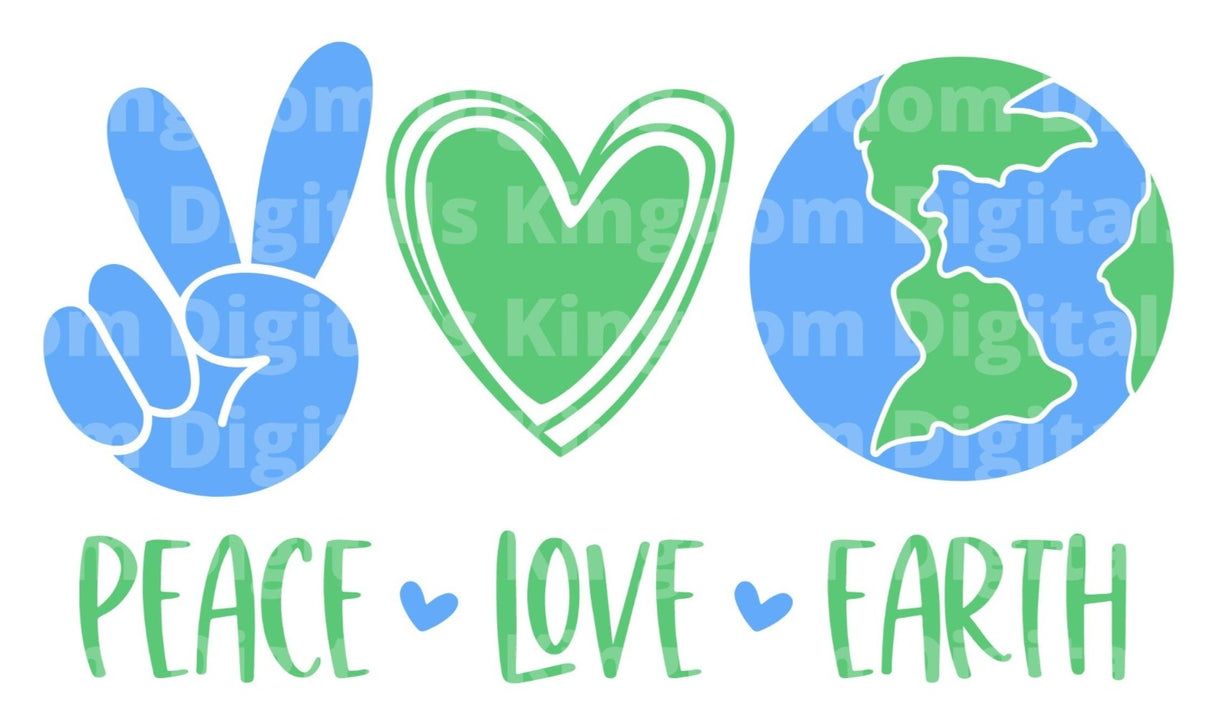 Peace Love Earth SVG Cut File