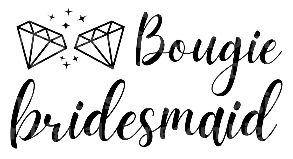 Bougie Bridesmaid SVG Cut File
