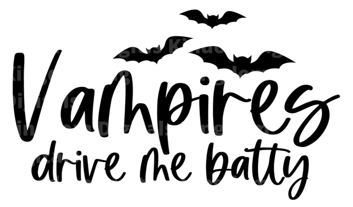 Vampires Drive Me Batty SVG Cut File