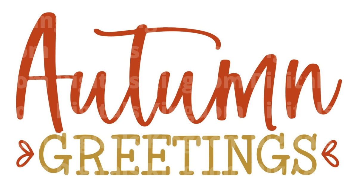 Autumn Greetings SVG Cut File