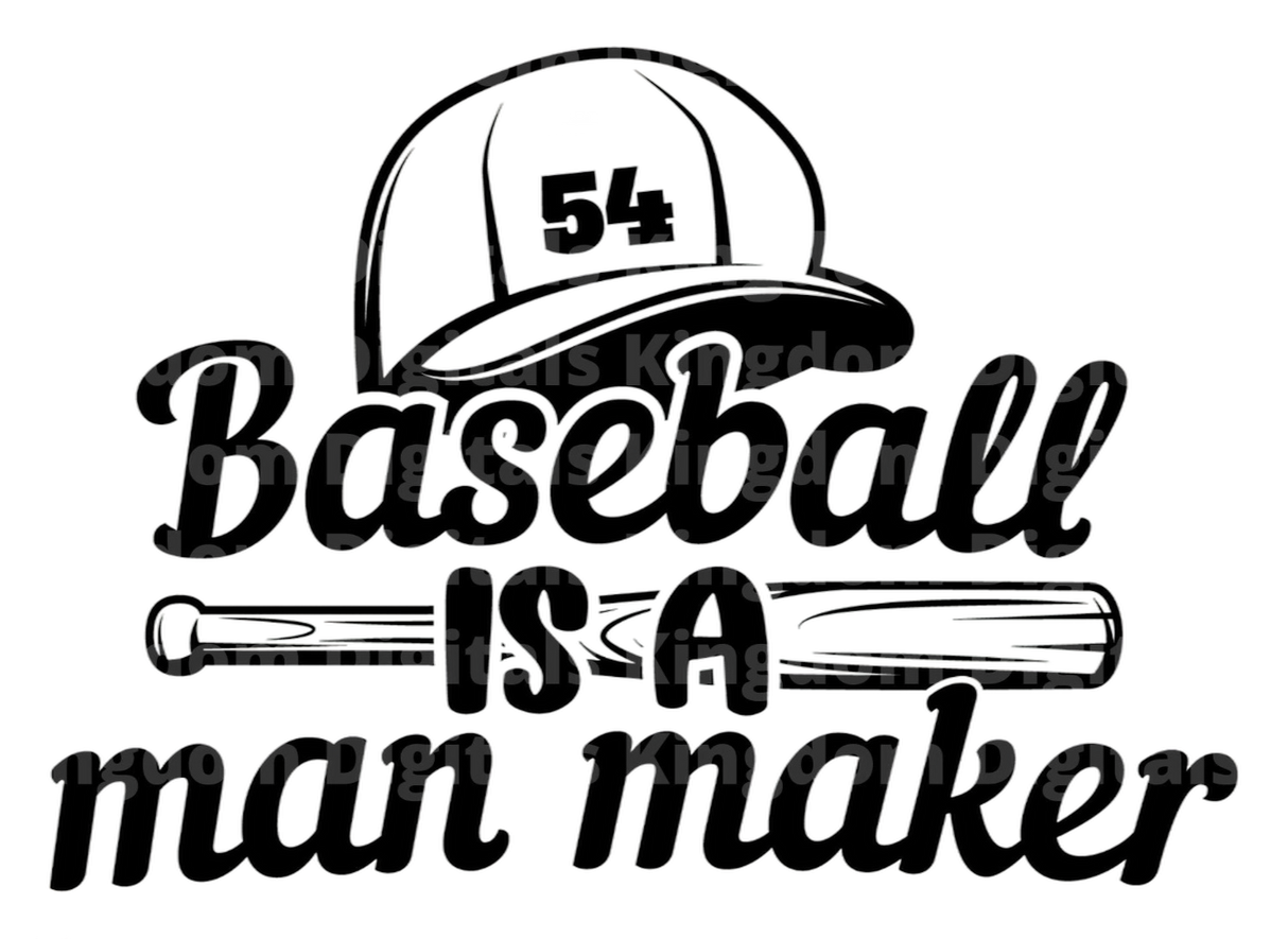Baseball Is A Man Maker SVG Cut File