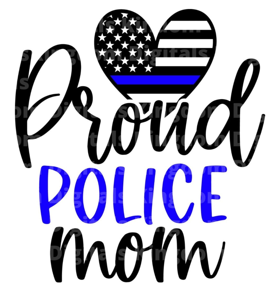 Proud Police Mom SVG Cut File