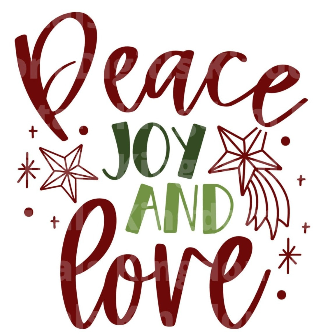 Peace Joy & Love SVG Cut File