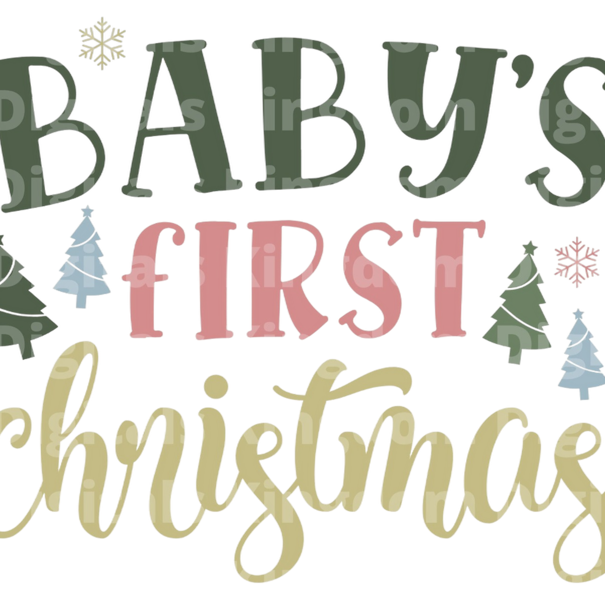 Babys First Christmas SVG Girl Boy Funny Christmas SVG Holiday Quote