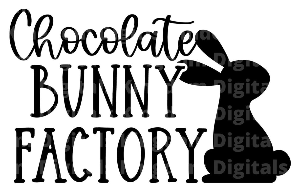 Chocolate Bunny Factory SVG Cut File