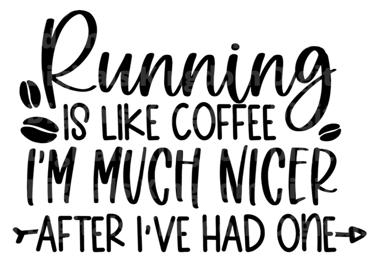 Running is Like Coffee SVG Cut File