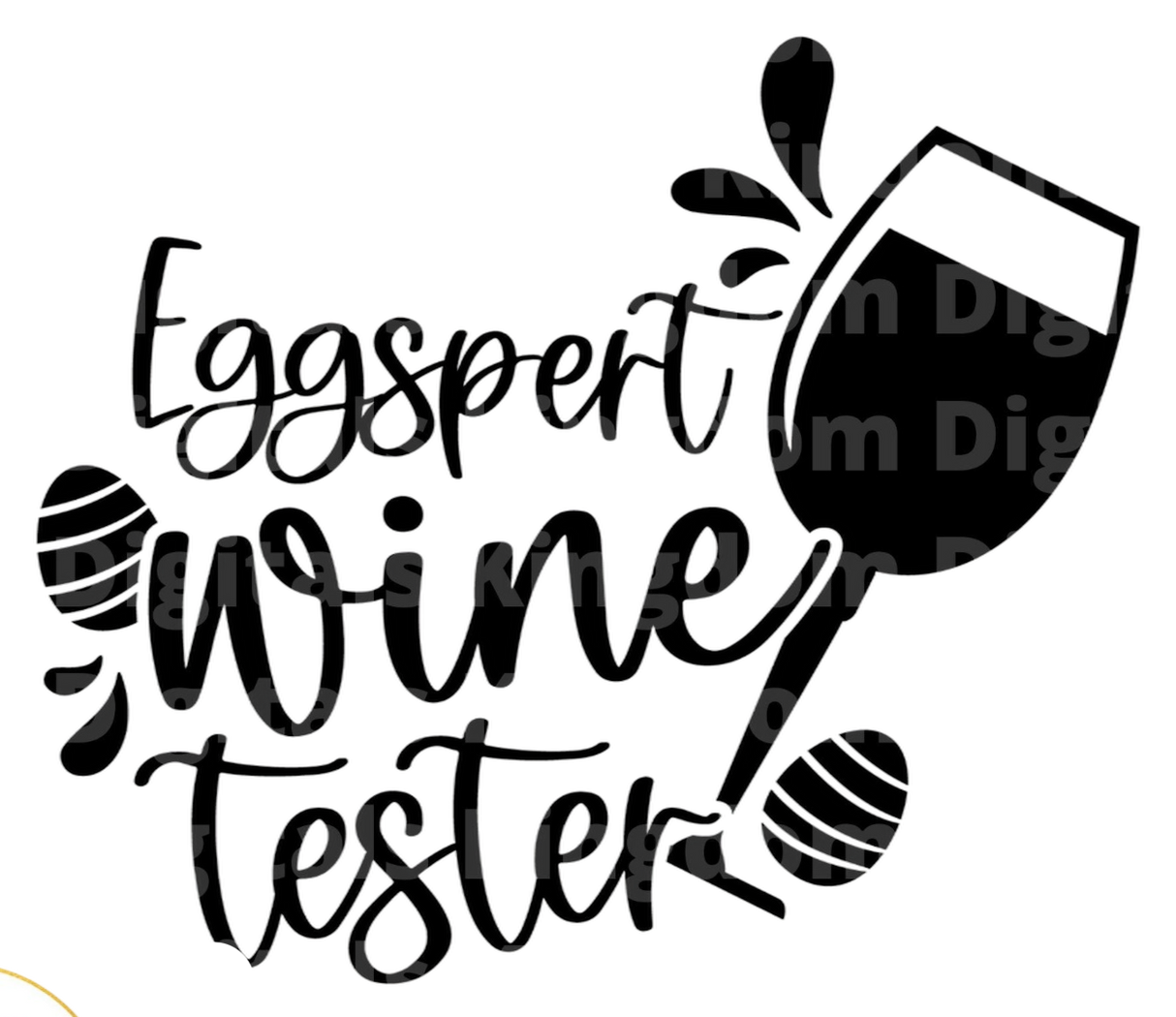 Eggspert Wine Tester SVG Cut File