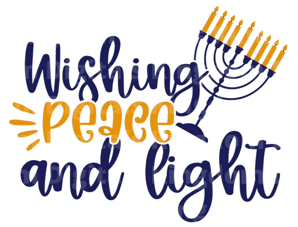 Wishing Peace & Light SVG Cut File