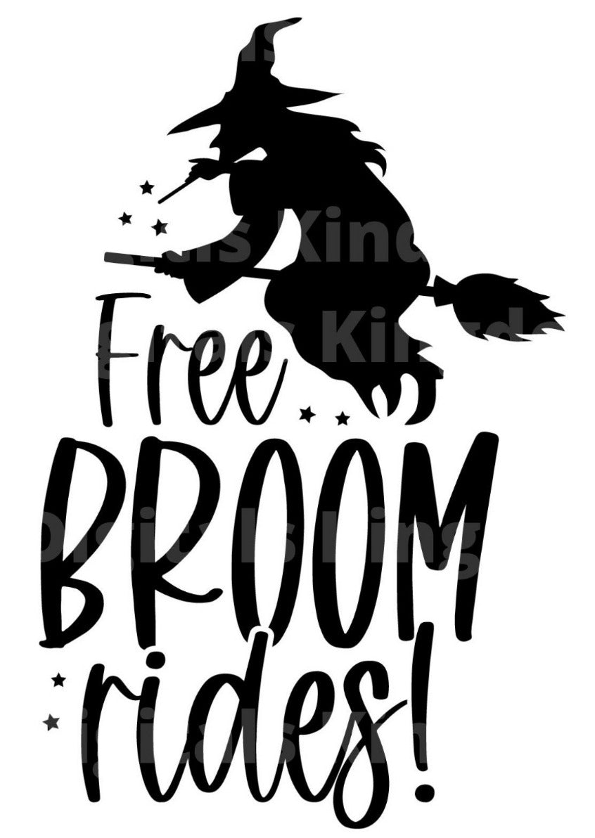 Free Broom Rides SVG Cut File