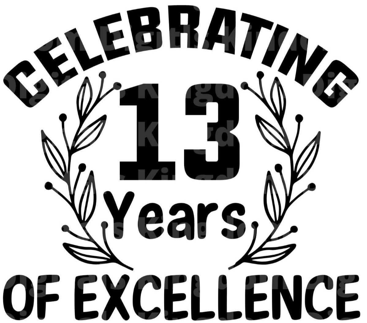 Celebrating 13 Years of Excellence SVG Cut File