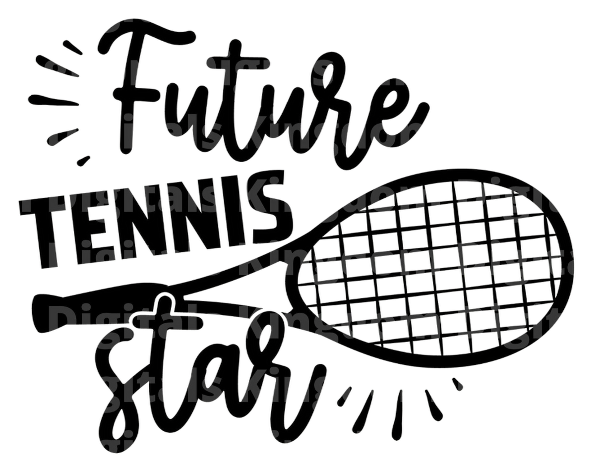 Future Tennis Star SVG Cut File