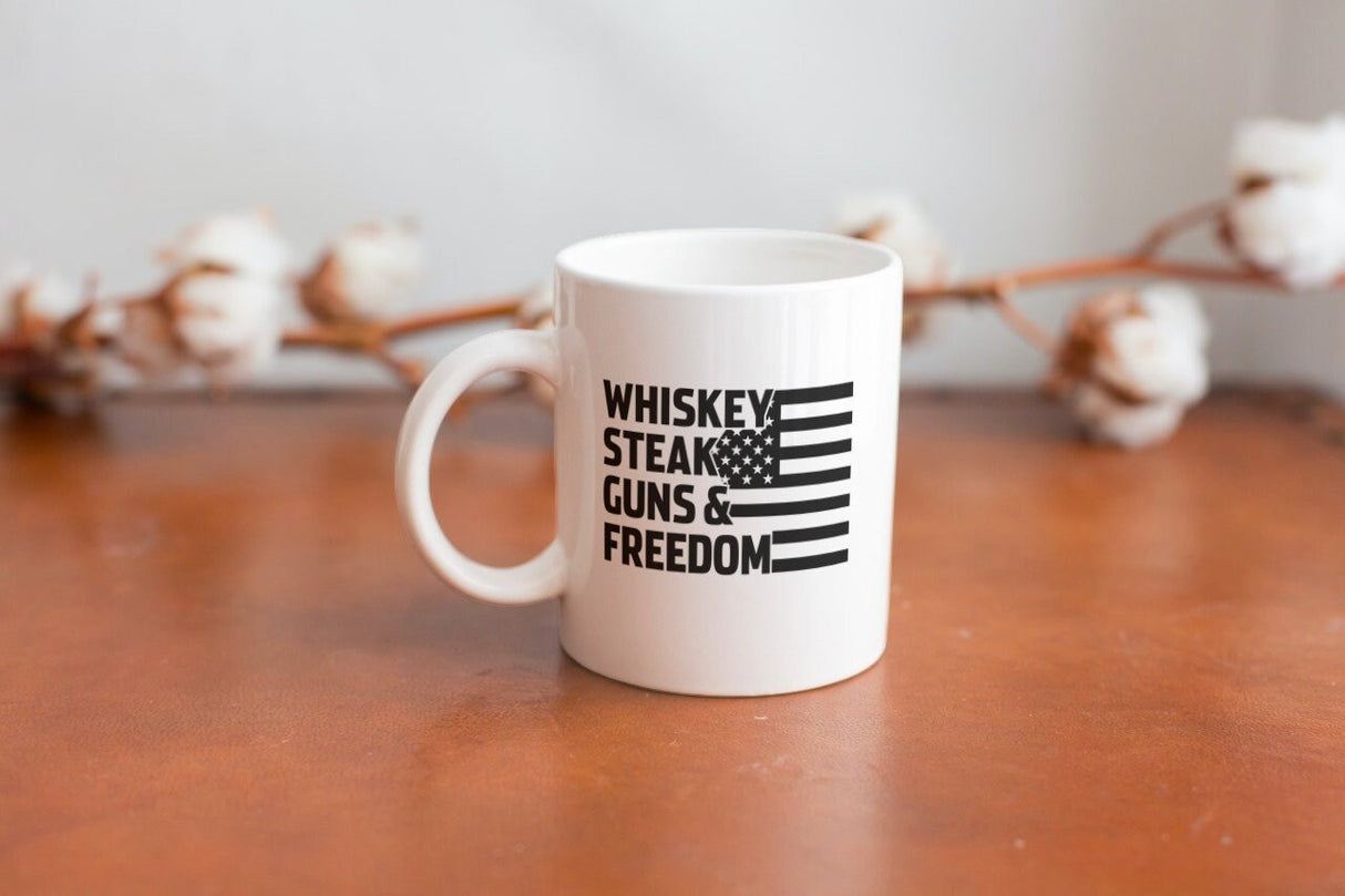 Whiskey Steak Guns & Freedom SVG Cut File