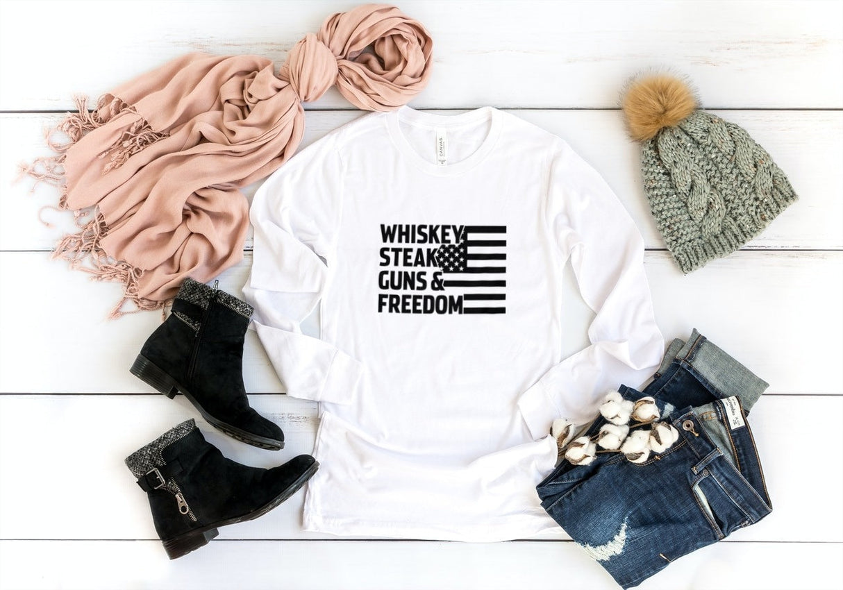 Whiskey Steak Guns & Freedom SVG Cut File