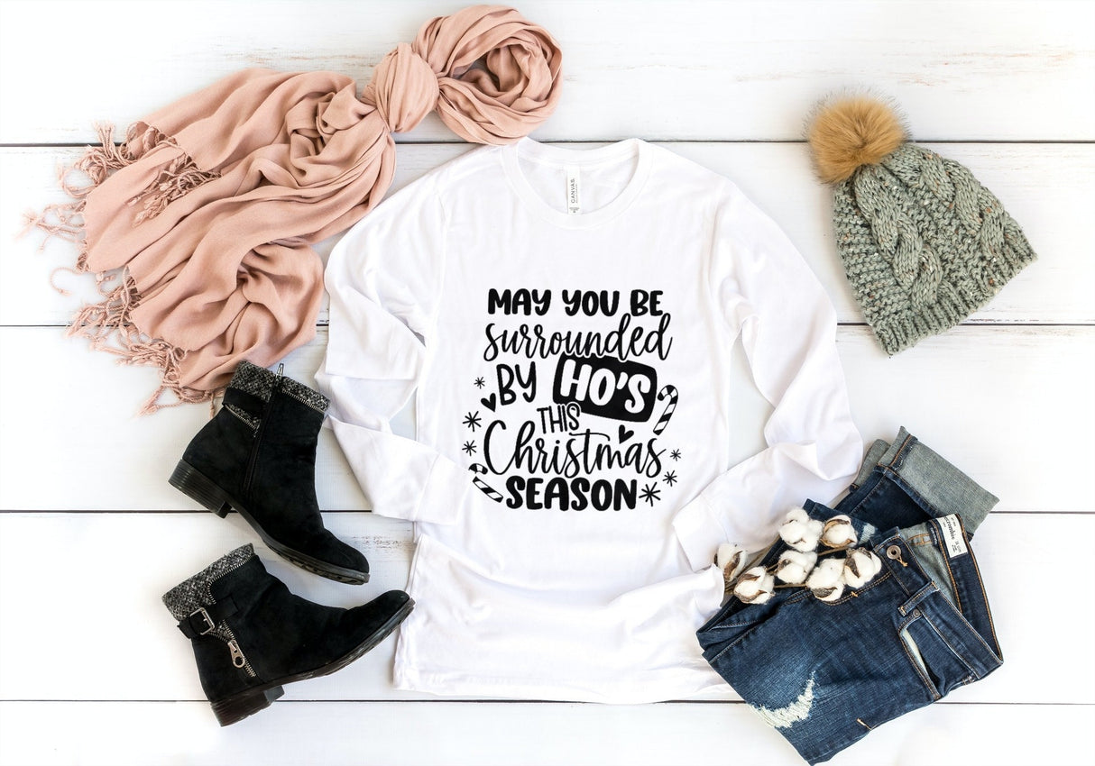 May You Be Surrounded by Ho's This Christmas Season SVG Cut File
