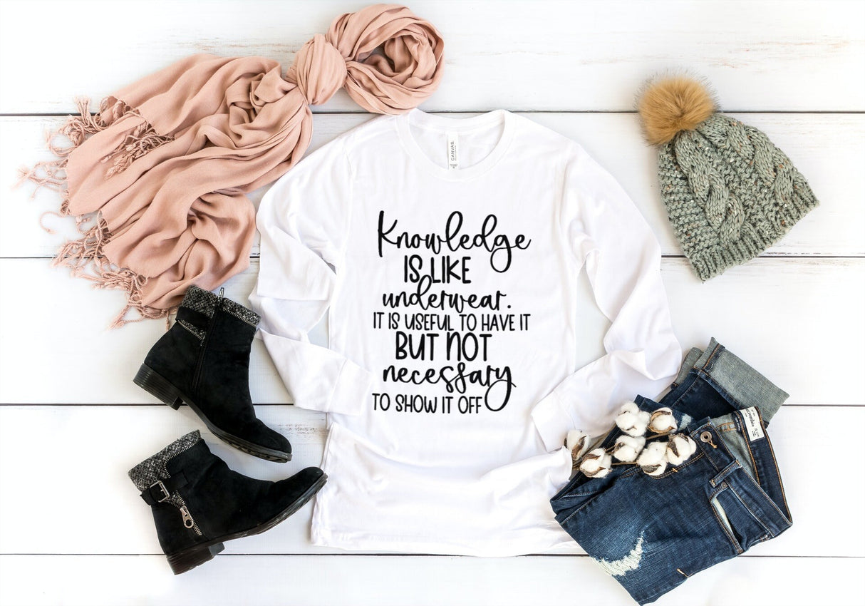 Knowledge Is Like Underwear  Useful but not Necessary SVG Cut File