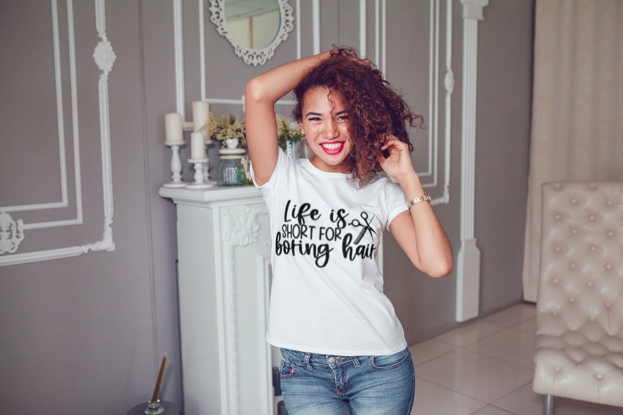 Life Is Short For Boring Hair SVG Cut File