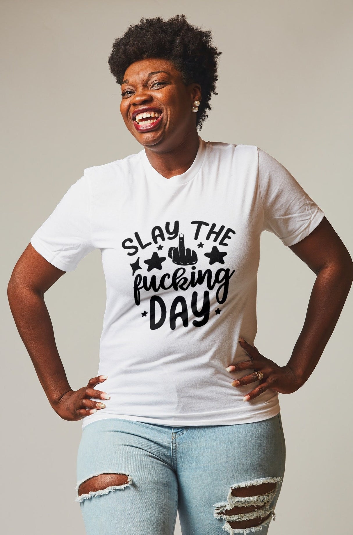 Slay The Fucking Day SVG Cut File