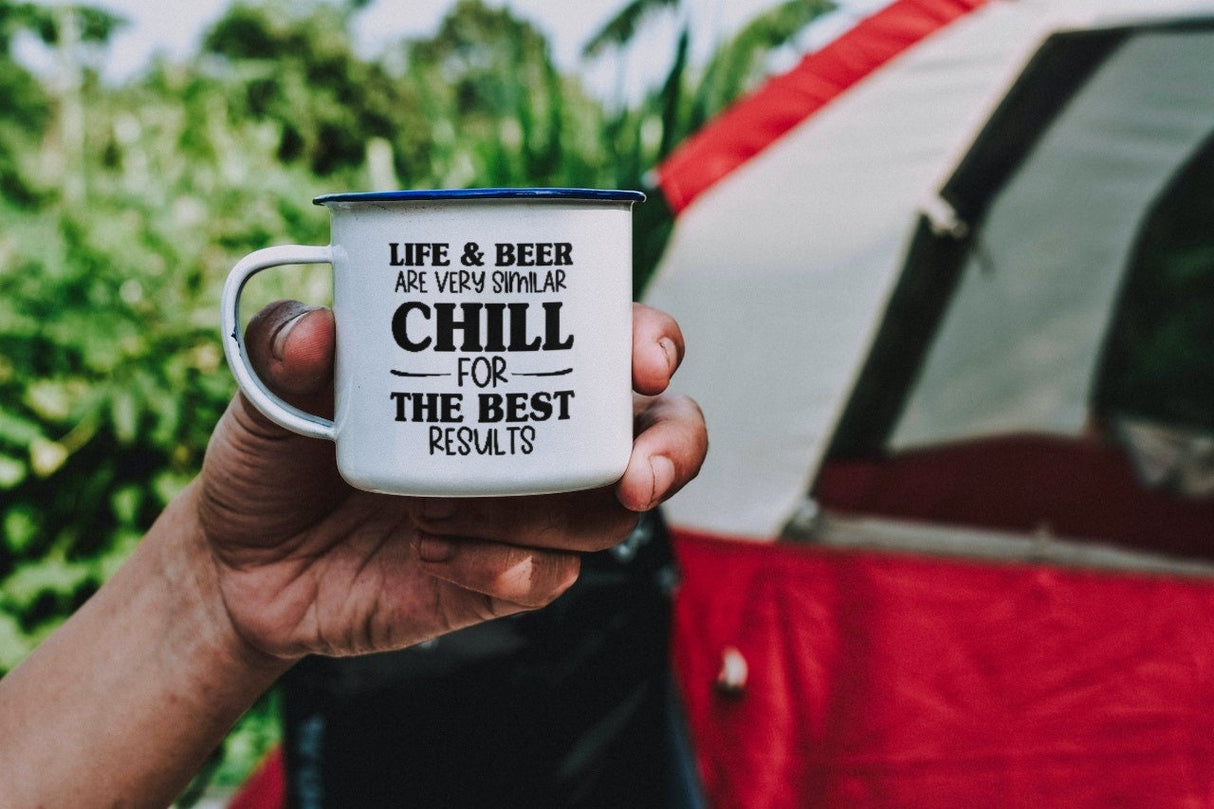 Life & Beer Chill For Best Results SVG Cut File