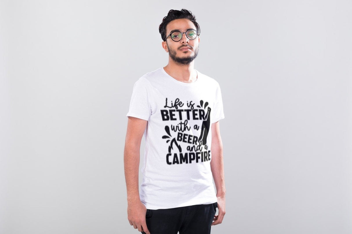 Life is Better With a Beer & Campfire SVG Cut File