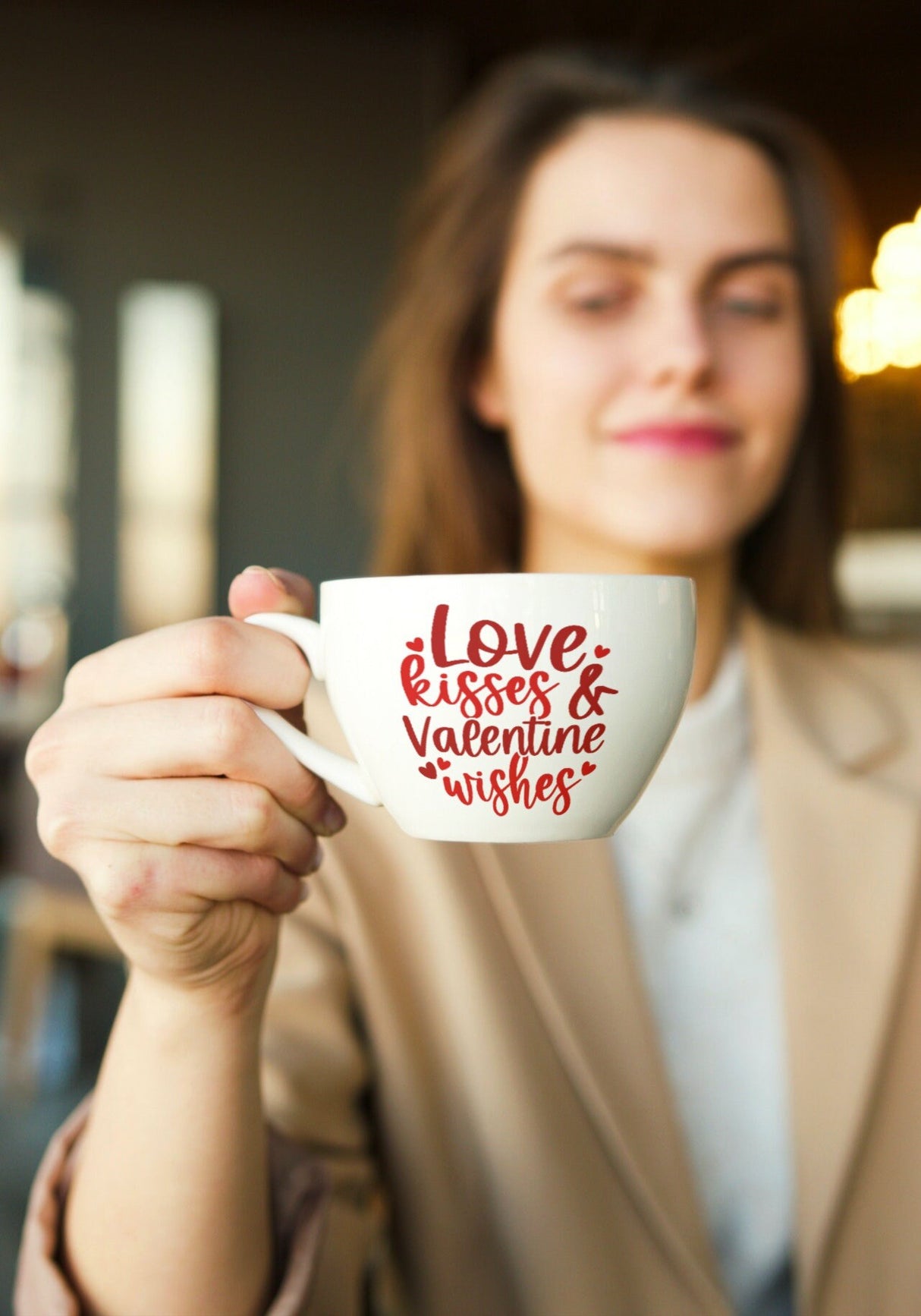 Love Kisses & Valentine Wishes SVG Cut File